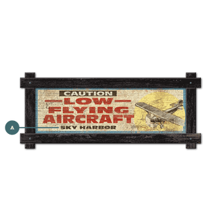 Low Flying Aircraft - Framed Wall Art Brick Ghost Signs Old Wood Signs