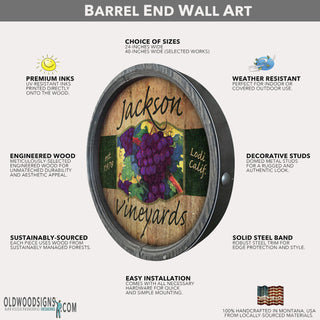 Turtle Time - Barrel End Wall Art Barrel Ends Liz Lind