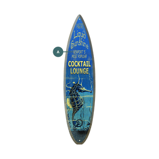 Seahorse Cocktail Lounge - Surfboard Wall Art Surfboards Old Wood Signs