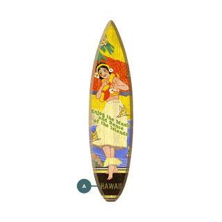 Butterfly Hula Girl - Surfboard Wall Art Surfboards Old Wood Signs