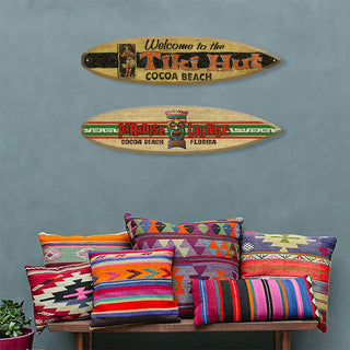 Welcome to the Tiki Hut - Surfboard Wall Art Surfboards Old Wood Signs