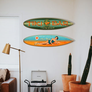 Wish You Were Here - Surfboard Wall Art Surfboards Old Wood Signs
