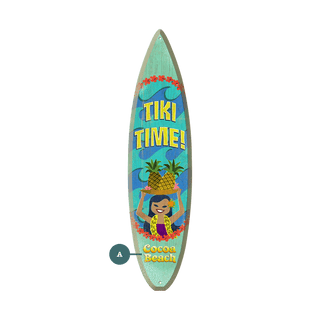 Tiki Time! - Surfboard Wall Art Surfboards Old Wood Signs