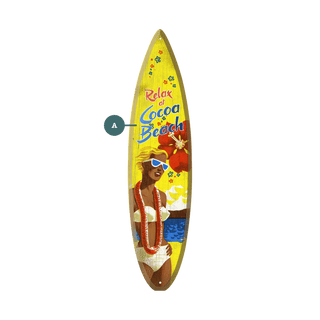 Tanned Beach Babe - Surfboard Wall Art Surfboards Old Wood Signs
