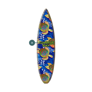 Psychedelic Sea Turtles - Surfboard Wall Art Surfboards Meissenburg Designs