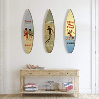 Hand in Hand: Children's Beach Time - Surfboard Wall Art Surfboards Old Wood Signs