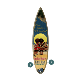 Stars and Hawaiian Moon - Surfboard Wall Art Surfboards Old Wood Signs