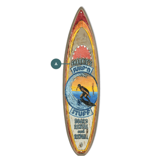 Sharkie's Surf'n Stuff - Surfboard Wall Art Surfboard Wall Art Out West Design