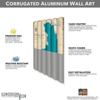 SKI SKI SKI - Corrugated Metal Wall Art Corrugated Metal Marty Mummert Studio