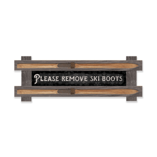 Remove Ski Boots: Generic - Framed Wall Decor Framed Art Old Wood Signs