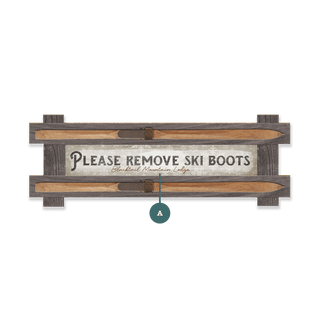 Remove Ski Boots: Personalized - Framed Wall Decor Framed Art Old Wood Signs