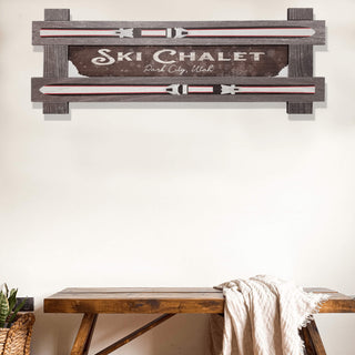 Ski Chalet Sign - Framed Wall Decor Framed Art Meissenburg Designs