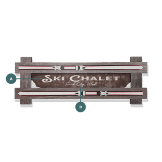 Ski Chalet Sign - Framed Wall Decor Framed Art Old Wood Signs