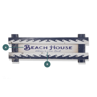 Beach House Sign - Framed Wall Decor Framed Art Old Wood Signs