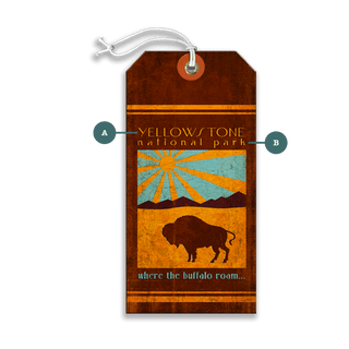 Where the Buffalo Roam - Luggage Tag Luggage Tag Old Wood Signs