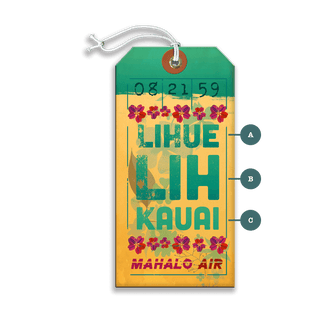 Mahalo Air - Luggage Tag Luggage Tag Meissenburg Designs