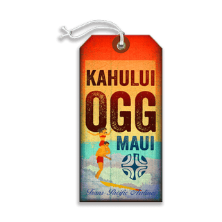 Trans Pacific Airlines: Kahului - Luggage Tag Luggage Tag Meissenburg Designs