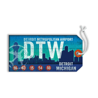 Detroit Metropolitan Airport - Luggage Tag Luggage Tag Meissenburg Designs