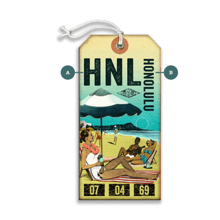 Honolulu: Beach Day Vibes - Luggage Tag Luggage Tag Meissenburg Designs