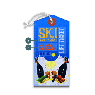 Ski Lift Ticket - Luggage Tag Luggage Tag Meissenburg Designs