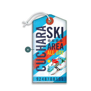 Ski Area Lift Ticket - Luggage Tag Luggage Tag Wall Art Meissenburg Designs