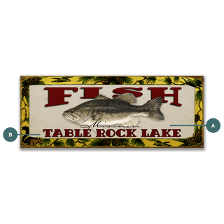 Catch of the Day Freshwater Fishing Sign Wall Decor Wood & Metal Signs Meissenburg Designs