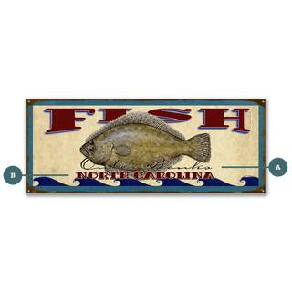 Catch of the Day Saltwater Fishing Sign Wall Decor Wood & Metal Signs Meissenburg Designs