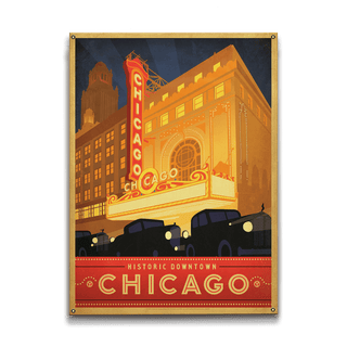 Chicago: Historic Downtown - Wood & Metal Wall Art Wood & Metal Signs Anderson Design Group