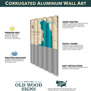 Material Information Image for Corrugated Aluminum Wall Art