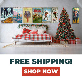 free shipping holiday gifting home page slider for oldwoodsigns.com wall art decor