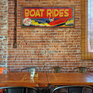 Retro Boat Rides - Wood & Metal Wall Art Wood & Metal Wall Art Meissenburg Designs