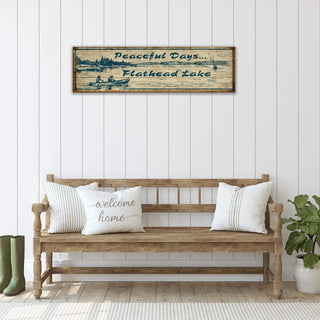 Peaceful Days - Wood & Metal Wall Art Wood & Metal Signs Old Wood Signs