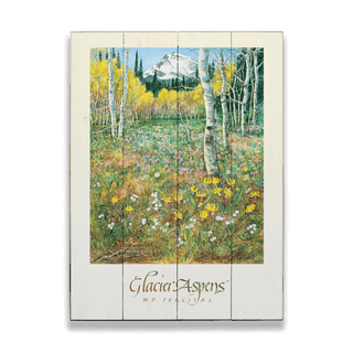 Glacier Aspens by Mary Beth Percival - Wood & Metal Wall Art Wood & Metal Signs Monte Dolack