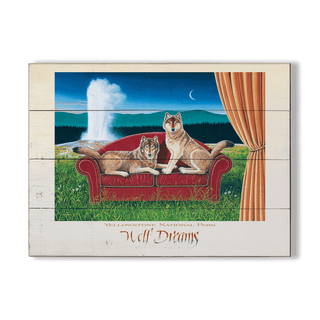 Wolf Dreams in Yellowstone National Park - Wood & Metal Wall Art Wood & Metal Signs Monte Dolack