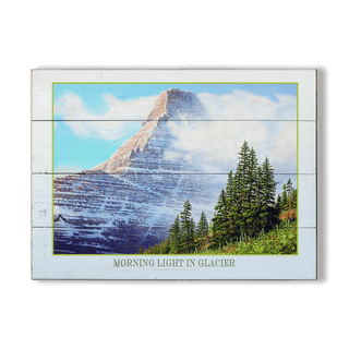 Morning Light in Glacier - Wood & Metal Wall Art Wood & Metal Signs Monte Dolack