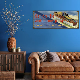 Get on the Water and Play - Wood & Metal Wall Art Wood & Metal Wall Art Meissenburg Designs