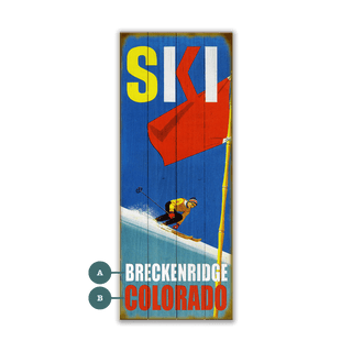 Ski Racer - Wood & Metal Wall Art Wood & Metal Signs Old Wood Signs