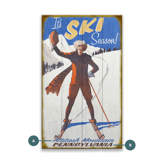 It's Ski Season - Wood & Metal Wall Art Wood & Metal Signs Old Wood Signs