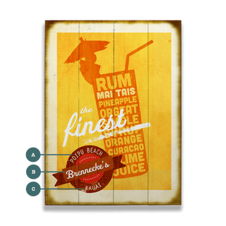 The Finest Mai Tais - Wood & Metal Wall Art Wood & Metal Signs Old Wood Signs