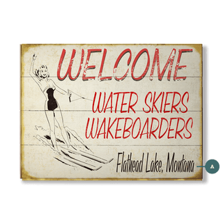 Water Sport Welcome - Wood & Metal Wall Art Wood & Metal Wall Art Meissenburg Designs