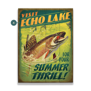 Summer Thills at the Lake - Wood & Metal Wall Art Wood & Metal Signs Old Wood Signs