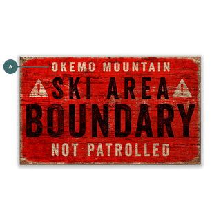 Ski Area Boundary: Personalized - Wood & Metal Wall Art Wood & Metal Signs Old Wood Signs