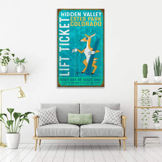 Hidden Valley Lift Ticket - Wood & Metal Wall Art Wood & Metal Signs Old Wood Signs