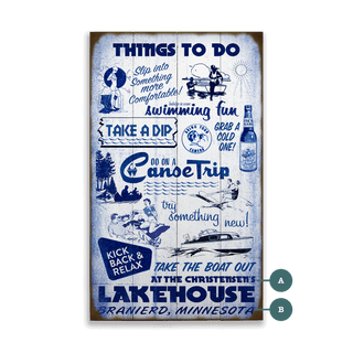 Things to do at the Lakehouse - Wood & Metal Wall Art Wood & Metal Signs Old Wood Signs