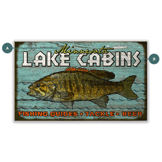 Lake Cabins Fishing - Wood & Metal Wall Art Wood & Metal Signs Ed Anderson