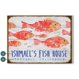 Ishmael's Fish House - Wood & Metal Wall Art Wood & Metal Signs FishAye Trading Company