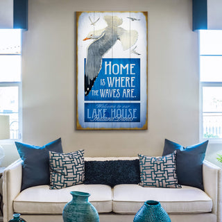 Home is Where the Waves Are - Wood & Metal Wall Art Wood & Metal Signs Old Wood Signs