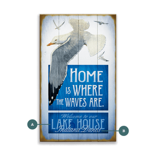 Home is Where the Waves Are - Wood & Metal Wall Art Wood & Metal Signs Old Wood Signs