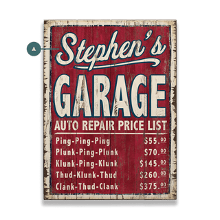Auto Repair Garage Sign - Wood & Metal Wall Art Wood & Metal Signs Old Wood Signs