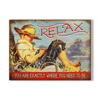 Relax by the Lake - Wood & Metal Wall Art Wood & Metal Signs Meissenburg Designs